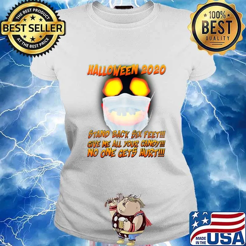 Halloween 2020 - Stand Back 6 feet - Simple Costume Unique T-Shirt Ladies tee