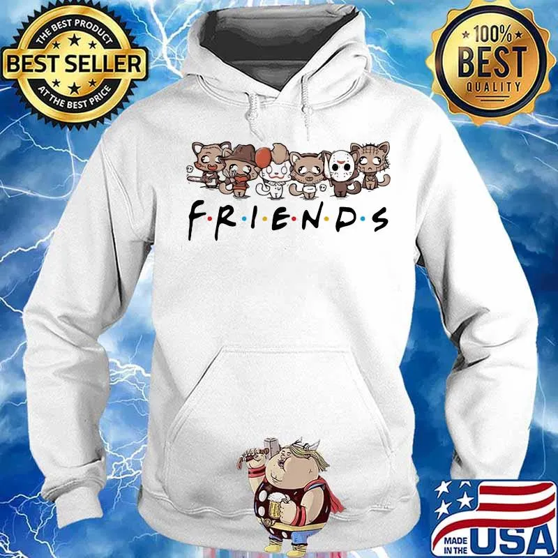 Halloween cats horror characters friends s Hoodie