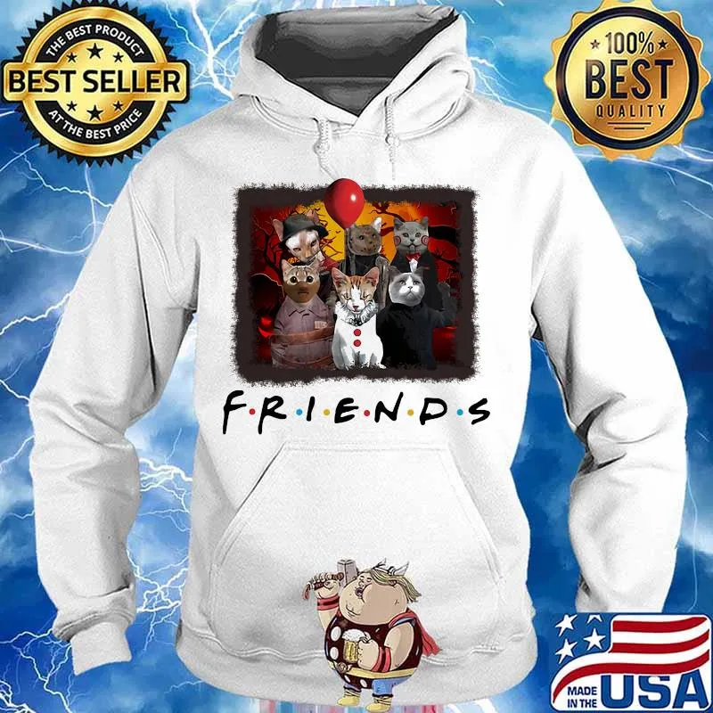 Halloween characters horror cats friends s Hoodie
