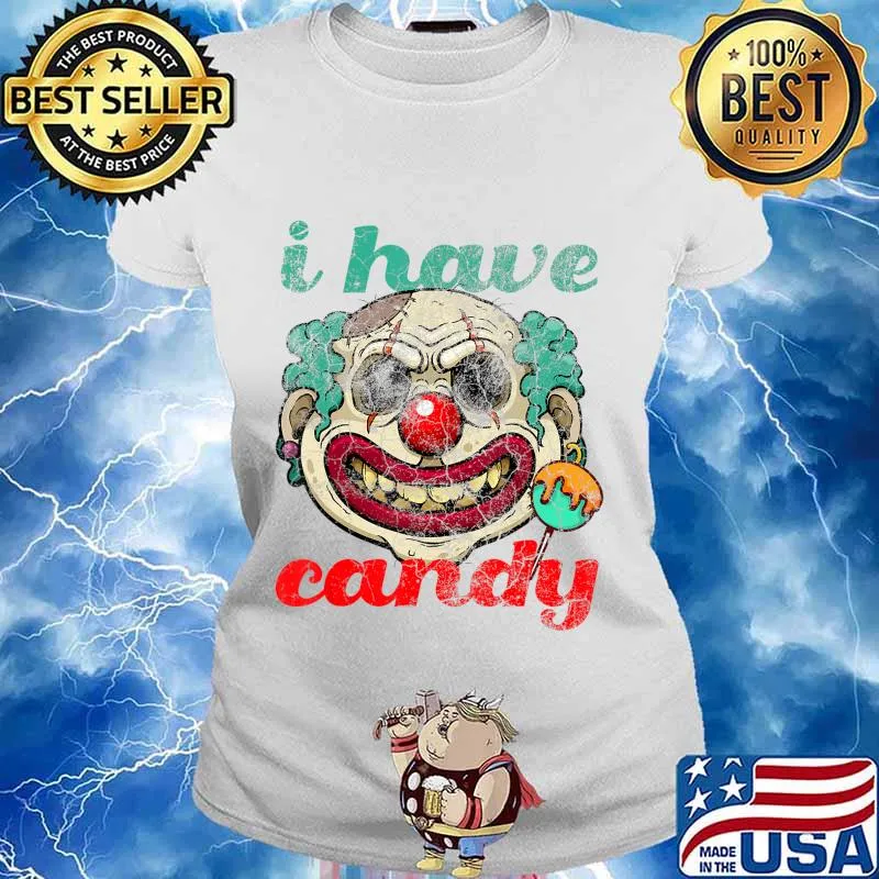 Halloween Clown Scary Creepy Perfect Funny Costume Simple T-Shirt Ladies tee