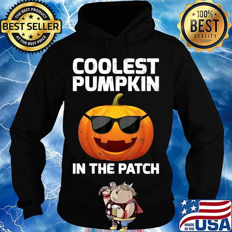 Halloween Coolest Pumpkin In The Patch Boys Girls Kids T-Shirt Hoodie