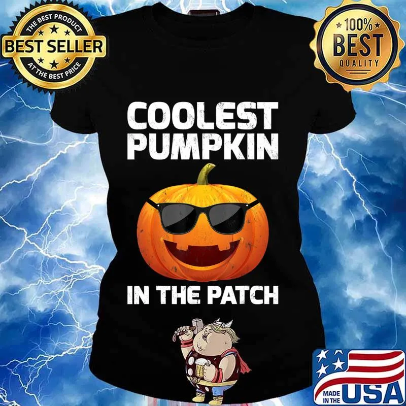 Halloween Coolest Pumpkin In The Patch Boys Girls Kids T-Shirt Ladies tee