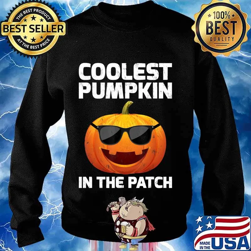 Halloween Coolest Pumpkin In The Patch Boys Girls Kids T-Shirt Sweater