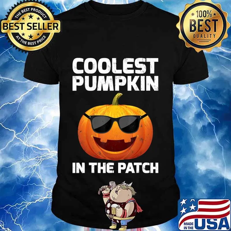 Halloween Coolest Pumpkin In The Patch Boys Girls Kids T-Shirt