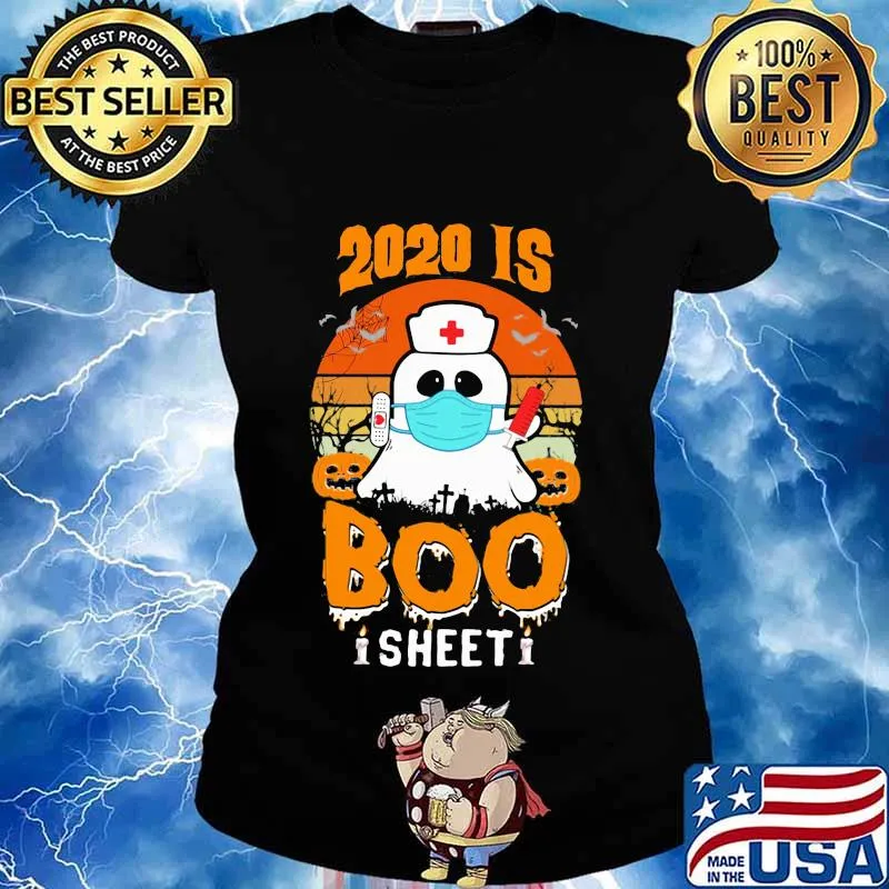 Halloween ghost mask 2020 is boo sheet vintage retro s Ladies tee
