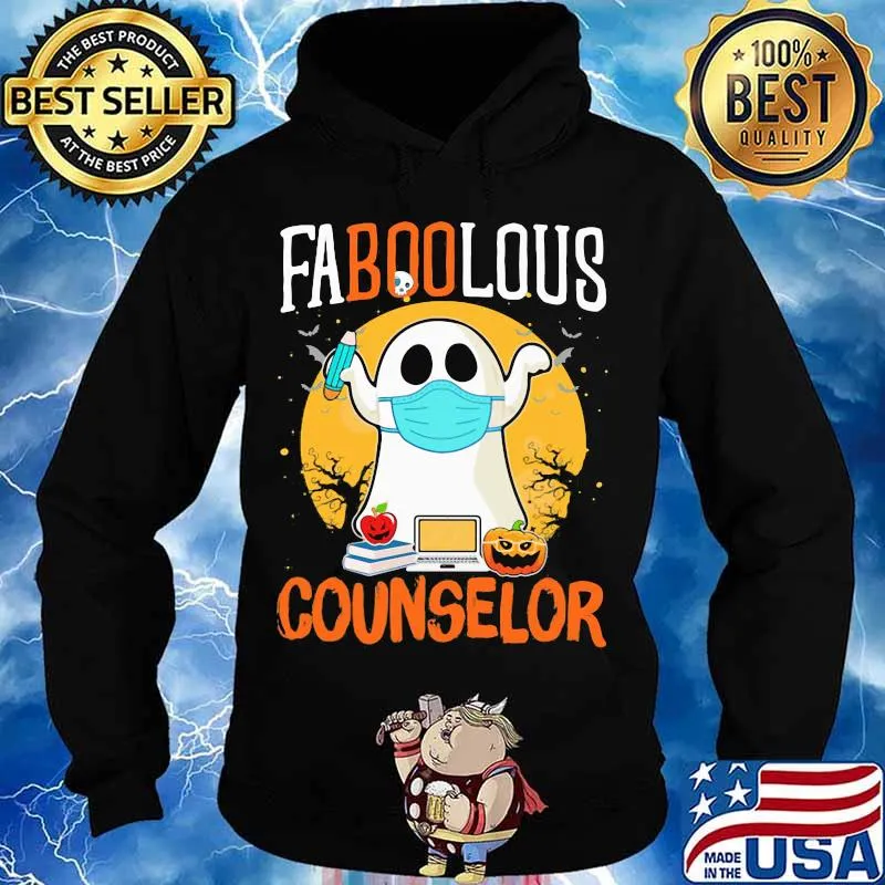 Halloween ghost mask faboolous counselor s Hoodie
