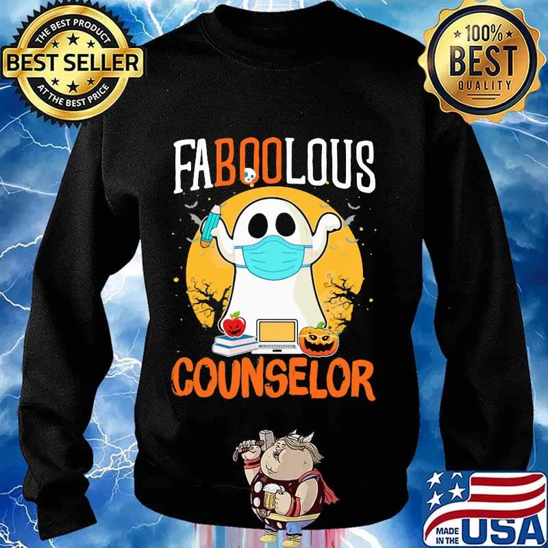 Halloween ghost mask faboolous counselor s Sweater