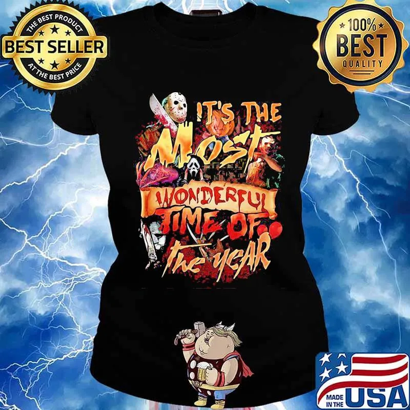 Halloween horror characters it's the most wonderful time of the year s Ladies tee