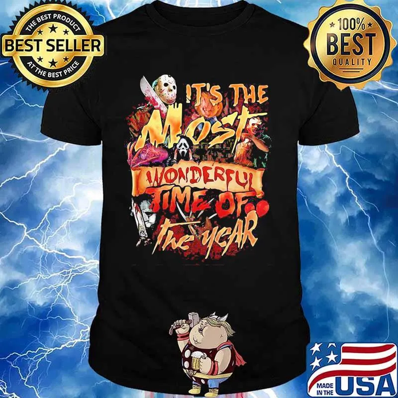 Halloween horror characters it's the most wonderful time of the year shirt