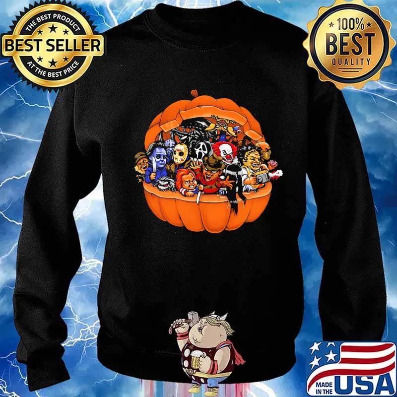 Halloween horror characters pumpkin s Sweater