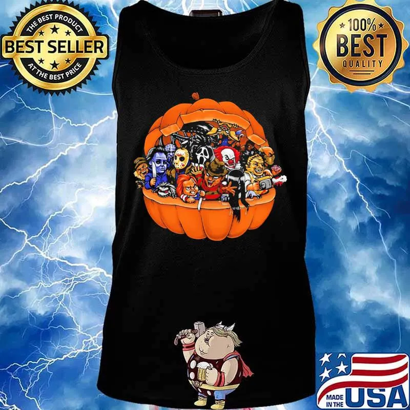 Halloween horror characters pumpkin s Tank top