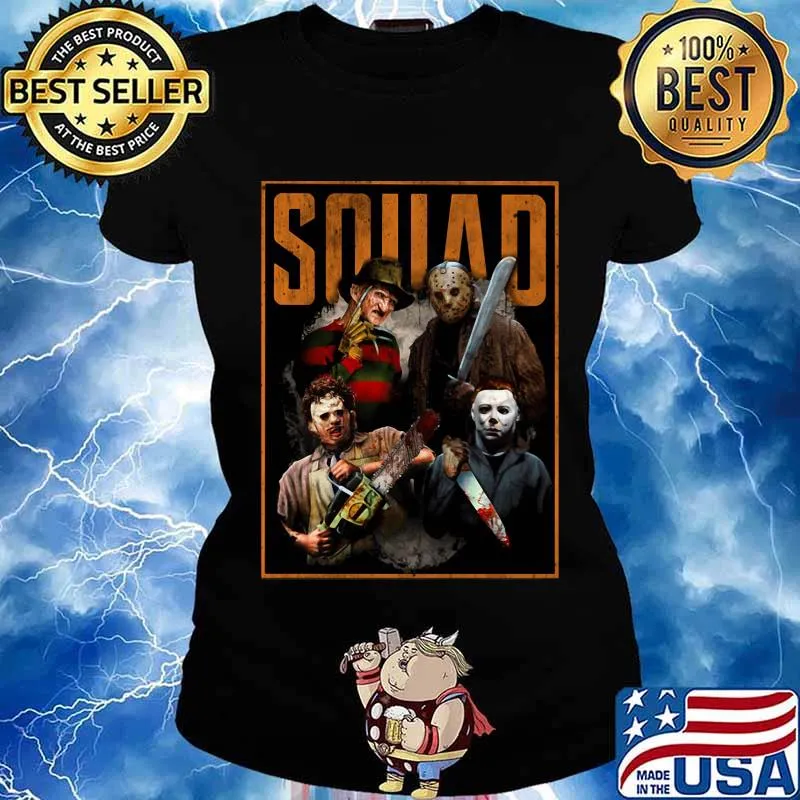 Halloween horror characters squad s Ladies tee