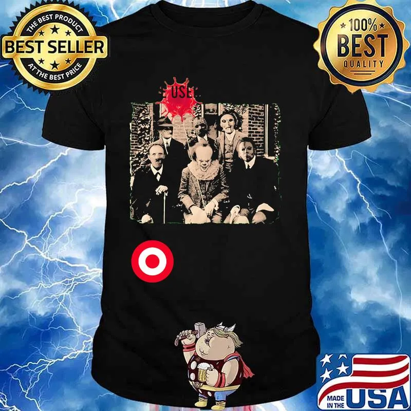 Halloween horror characters use target shirt