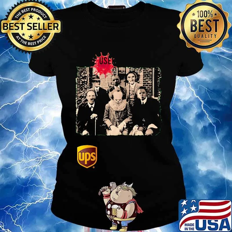 Halloween horror characters use ups s Ladies tee