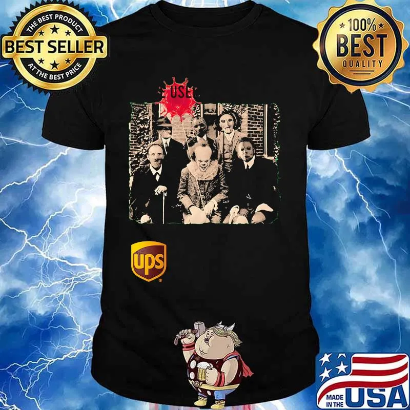 Halloween horror characters use ups shirt
