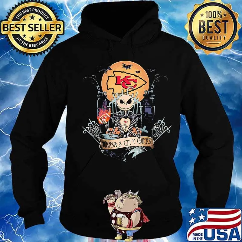 Halloween jack skellington kansas city chiefs moon s Hoodie