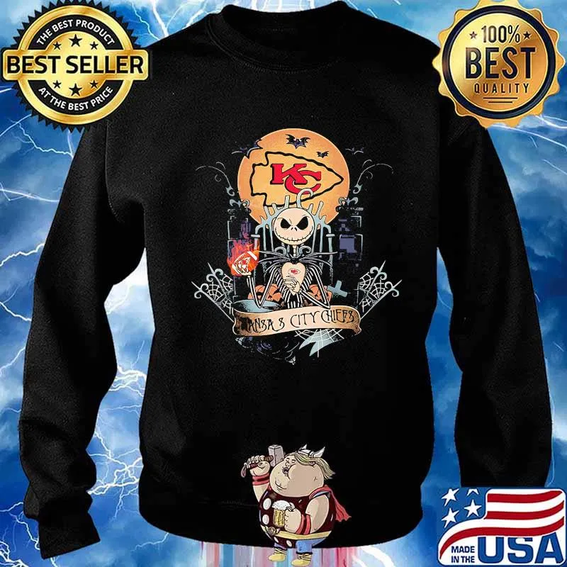 Halloween jack skellington kansas city chiefs moon s Sweater