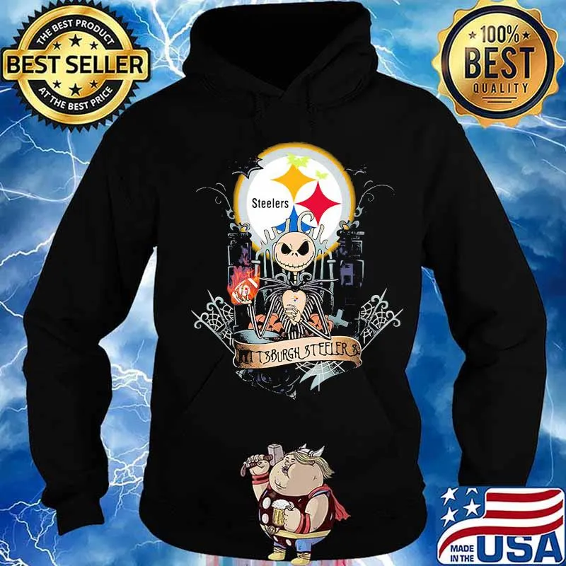 Halloween jack skellington pittsburgh steelers moon s Hoodie