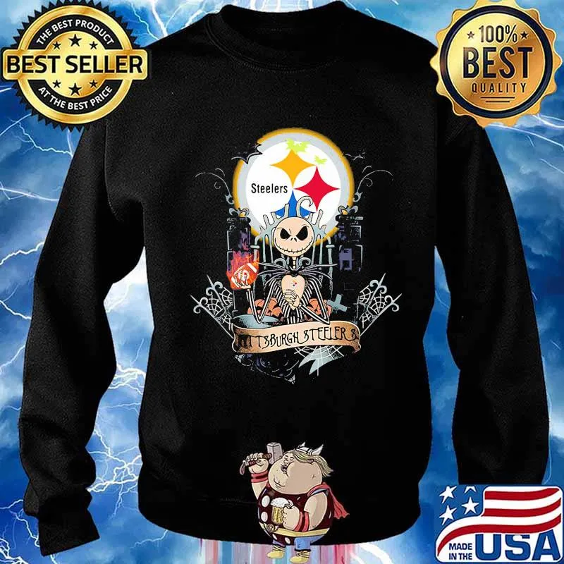 Halloween jack skellington pittsburgh steelers moon s Sweater