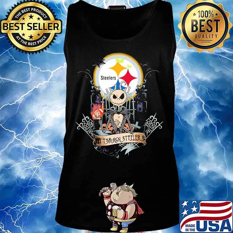 Halloween jack skellington pittsburgh steelers moon s Tank top