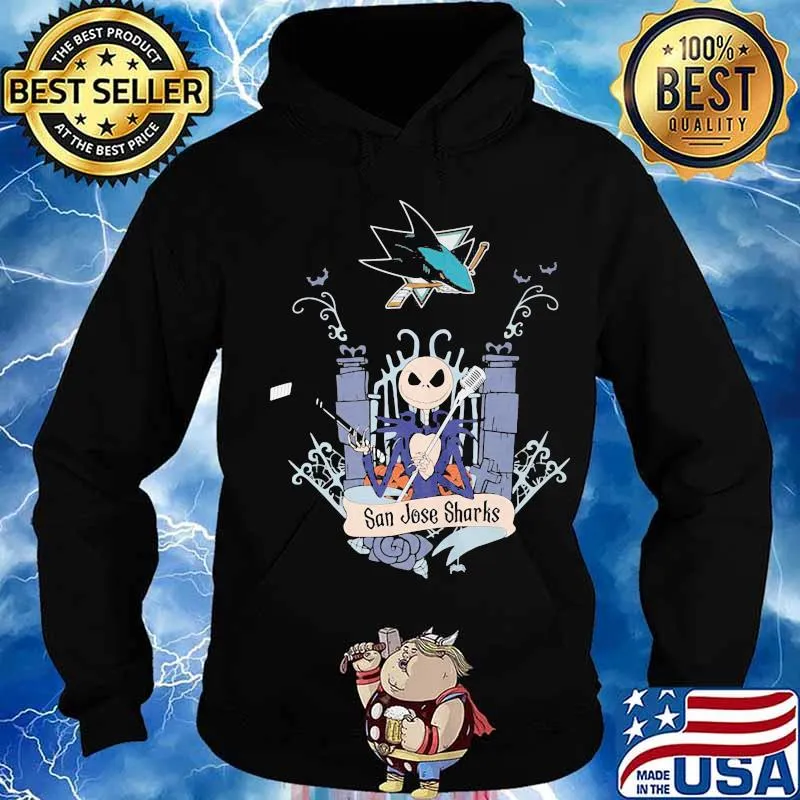 Halloween jack skellington san jose sharks s Hoodie