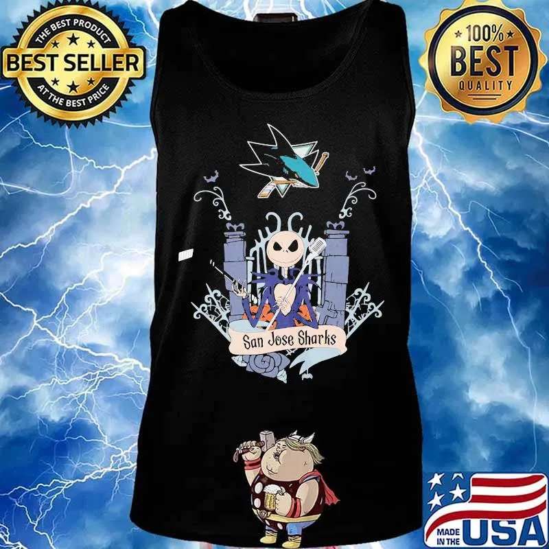 Halloween jack skellington san jose sharks s Tank top