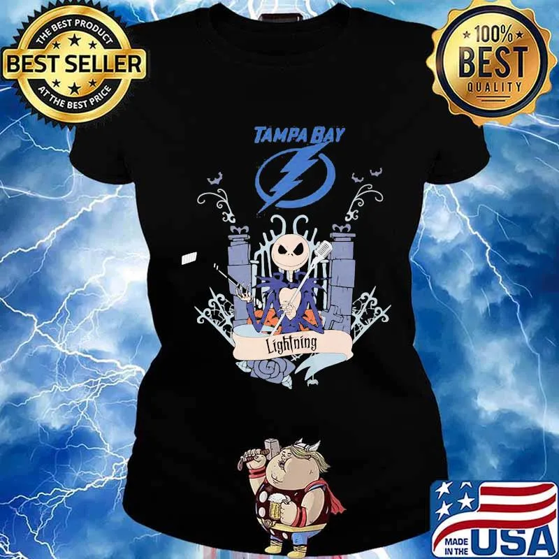 Halloween jack skellington tampa bay lightning s Ladies tee