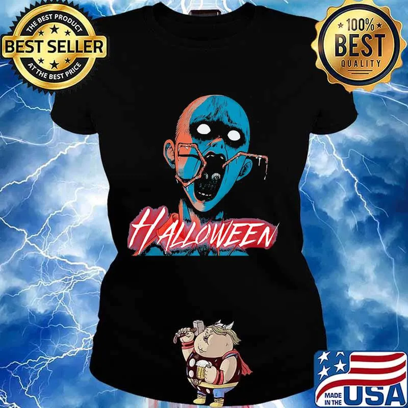 Halloween japan characters cartoon s Ladies tee
