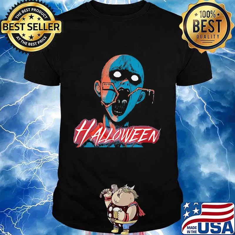 Halloween japan characters cartoon shirt