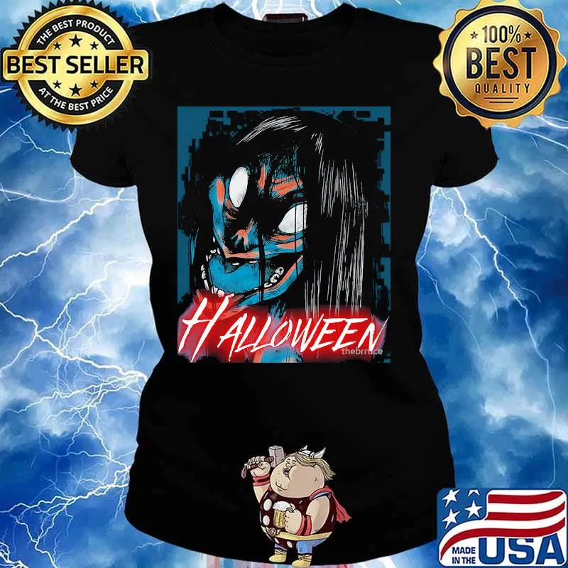 Halloween japan horror characters cartoon s Ladies tee