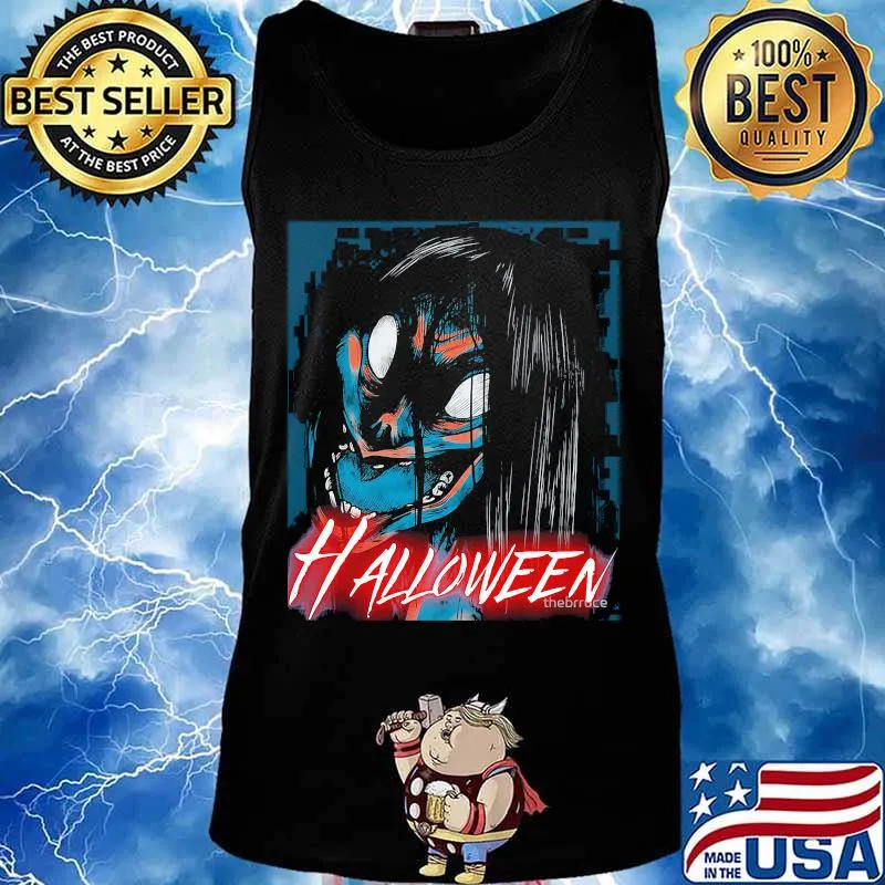 Halloween japan horror characters cartoon s Tank top