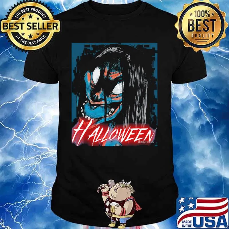 Halloween japan horror characters cartoon shirt