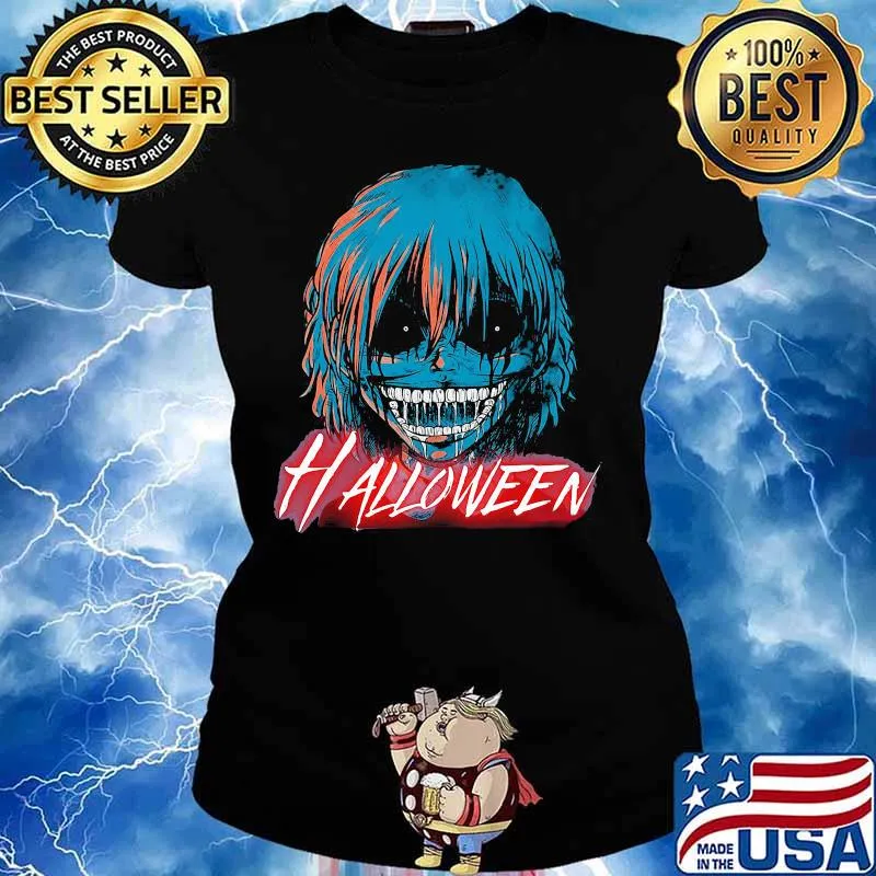 Halloween japanese characters cartoon s Ladies tee