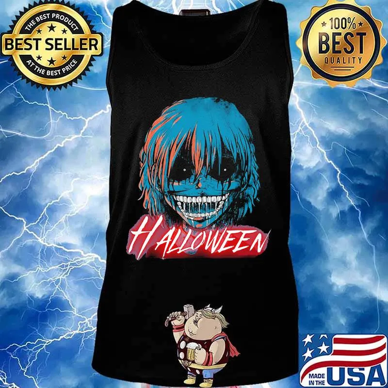 Halloween japanese characters cartoon s Tank top