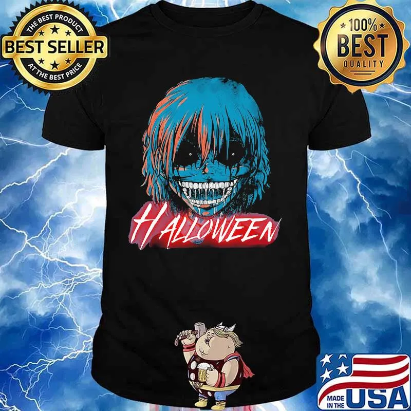 Halloween japanese characters cartoon shirt