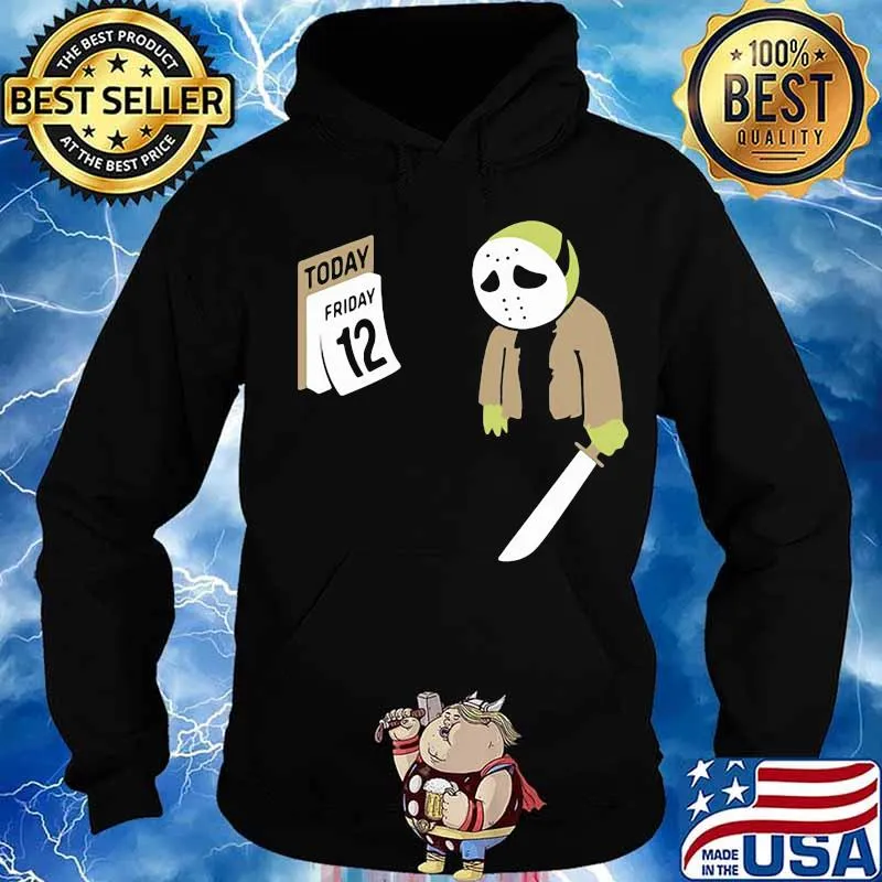 Halloween jason voorhees holding knife today friday 12 s Hoodie