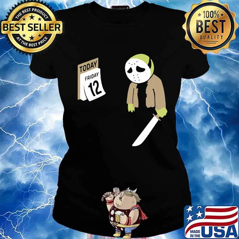 Halloween jason voorhees holding knife today friday 12 s Ladies tee