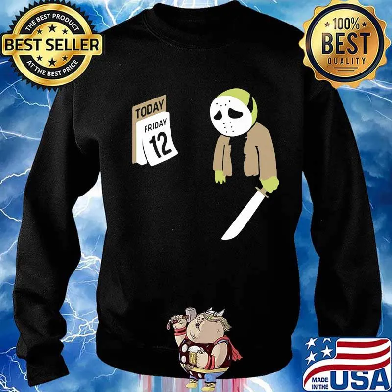 Halloween jason voorhees holding knife today friday 12 s Sweater