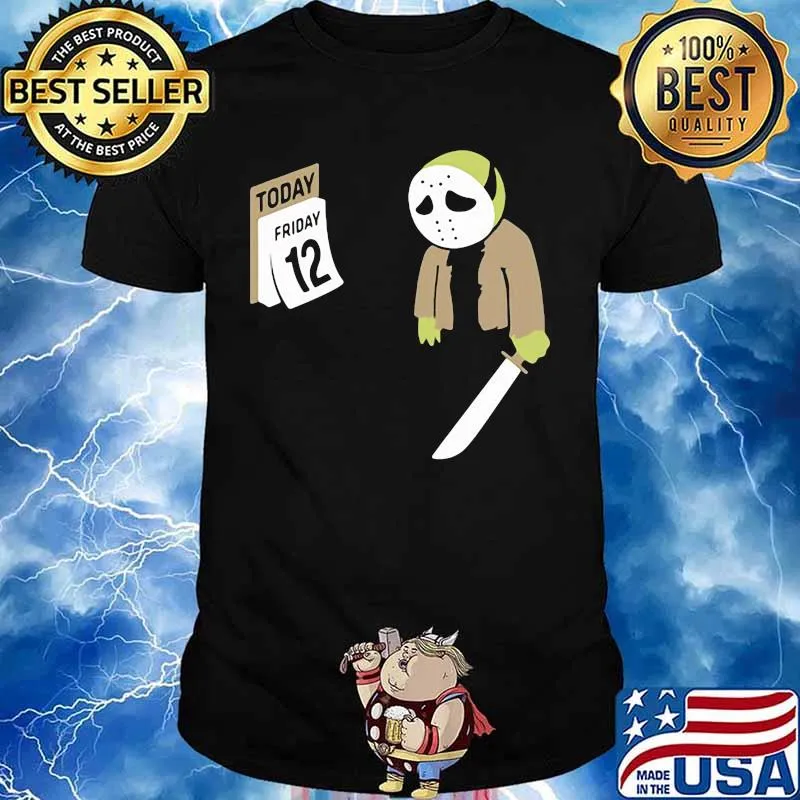 Halloween jason voorhees holding knife today friday 12 shirt