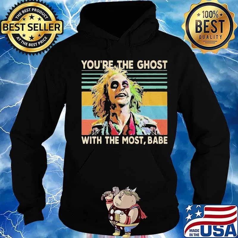 Halloween joker you're the ghost with the most babe vintage retro s Hoodie