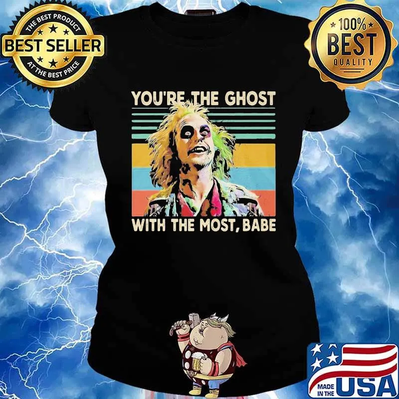 Halloween joker you're the ghost with the most babe vintage retro s Ladies tee