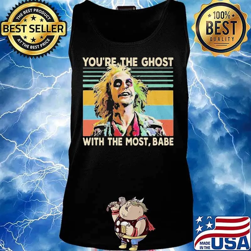 Halloween joker you're the ghost with the most babe vintage retro s Tank top