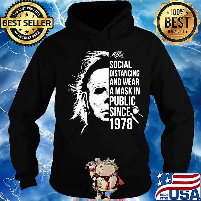 Halloween michael myers social distancing and wear a mask in publix since 1978 s Hoodie