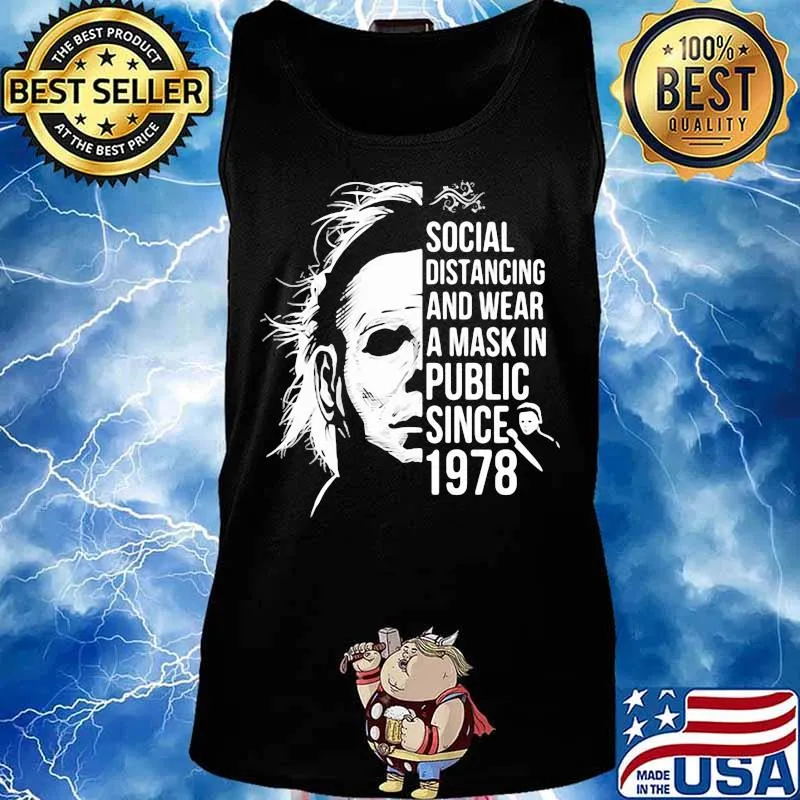 Halloween michael myers social distancing and wear a mask in publix since 1978 s Tank top