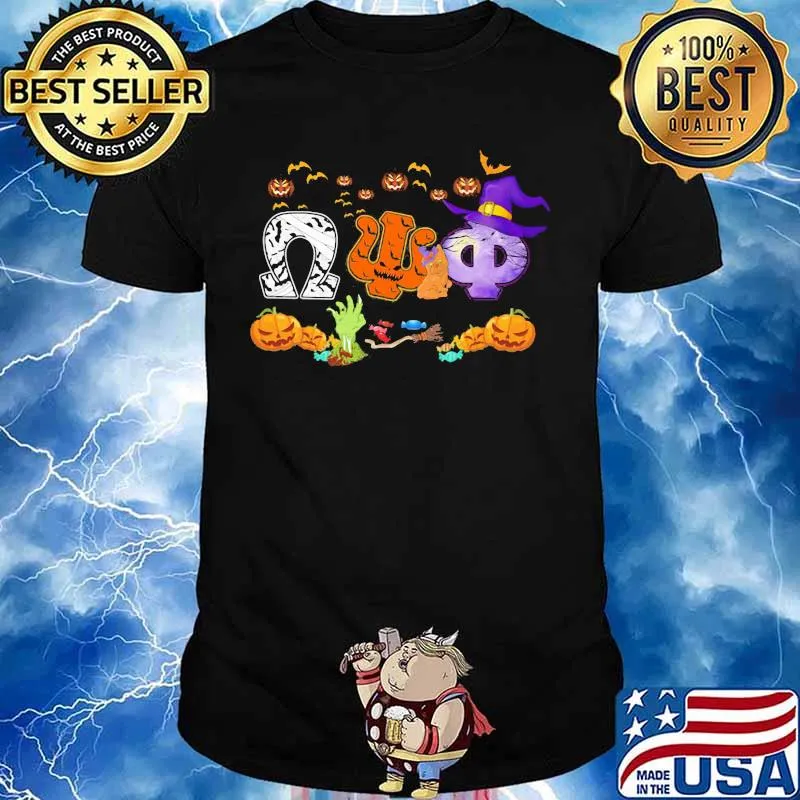 Halloween omega psi phi witch pumpkins shirt