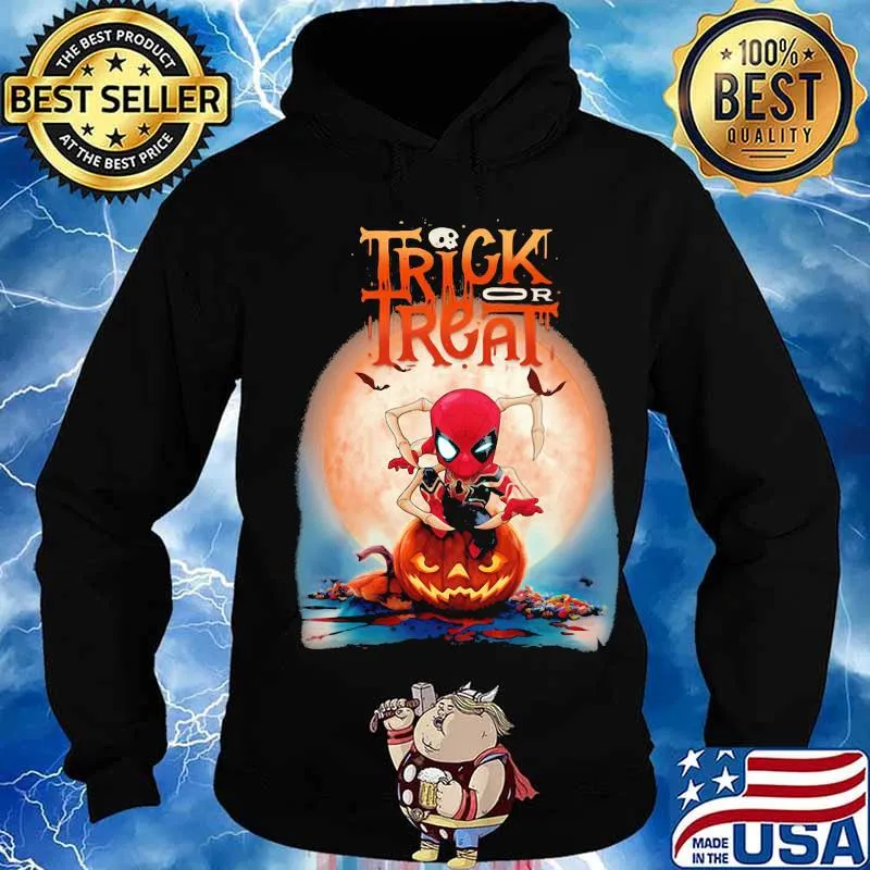 Halloween spiderman trick or treat pumpkins s Hoodie