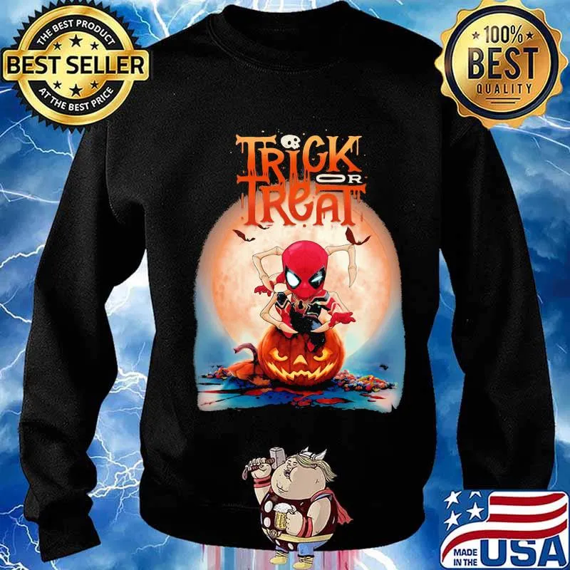 Halloween spiderman trick or treat pumpkins s Sweater