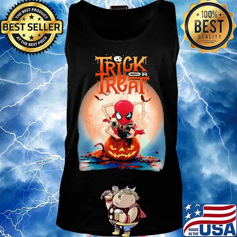 Halloween spiderman trick or treat pumpkins s Tank top