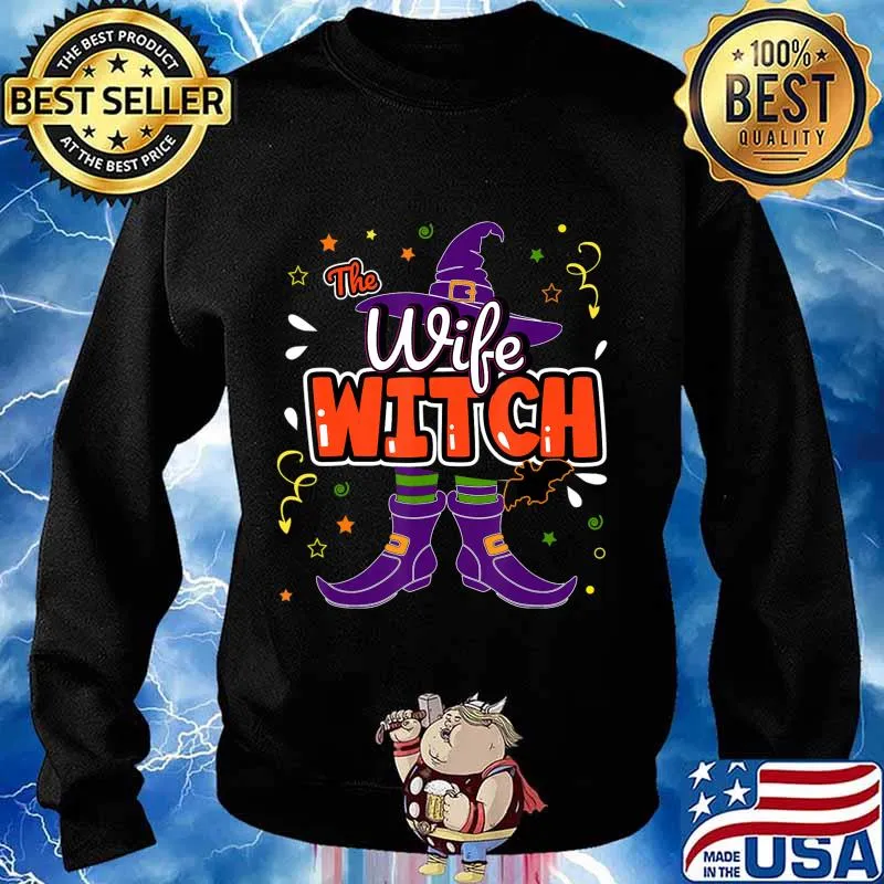 Halloween The Wife Witch Family Matching Funny Group Women T-Shirt Sweater