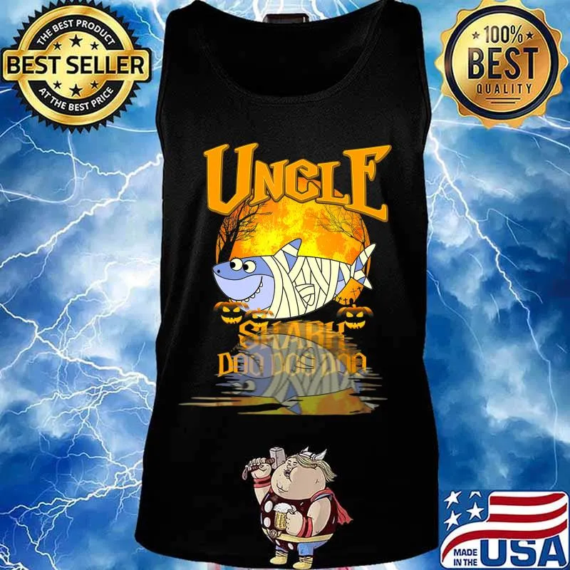 Halloween Uncle Shark Doo Doo Halloween Guitar Shadow T-Shirt Tank top